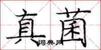 龐中華真菌楷書怎么寫