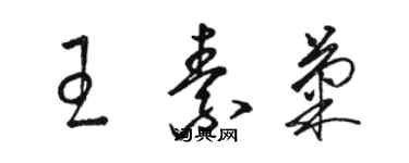 駱恆光王素菊草書個性簽名怎么寫