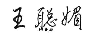駱恆光王聰媚行書個性簽名怎么寫