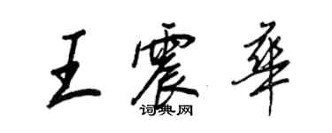 王正良王震華行書個性簽名怎么寫