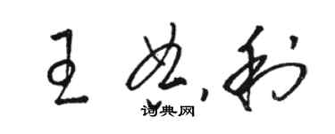 駱恆光王典利草書個性簽名怎么寫