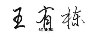 駱恆光王有棟行書個性簽名怎么寫