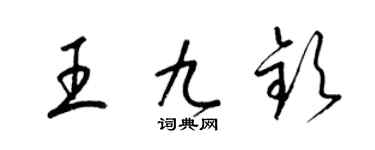 梁錦英王九欽草書個性簽名怎么寫