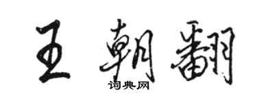 駱恆光王朝翻行書個性簽名怎么寫