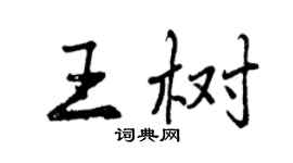 曾慶福王樹行書個性簽名怎么寫