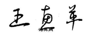 曾慶福王惠革草書個性簽名怎么寫