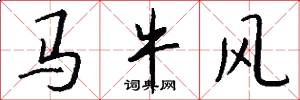 馬牛風怎么寫好看