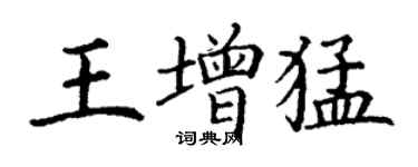 丁謙王增猛楷書個性簽名怎么寫