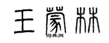 曾慶福王蒙林篆書個性簽名怎么寫