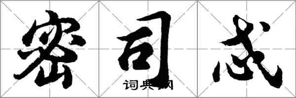 胡問遂密司忒行書怎么寫