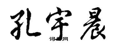 胡問遂孔宇晨行書個性簽名怎么寫