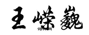 胡問遂王嶸巍行書個性簽名怎么寫