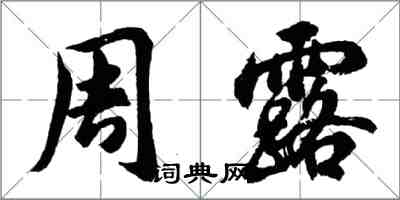 胡問遂周露行書怎么寫