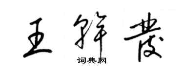 梁錦英王乾發草書個性簽名怎么寫