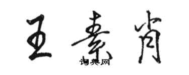 駱恆光王素肖行書個性簽名怎么寫