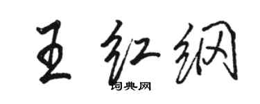 駱恆光王紅綱行書個性簽名怎么寫