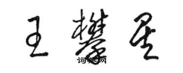 駱恆光王攀星草書個性簽名怎么寫