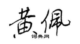 王正良黃佩行書個性簽名怎么寫