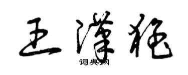 曾慶福王漢猛草書個性簽名怎么寫