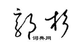 梁錦英郭杉草書個性簽名怎么寫