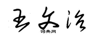 朱錫榮王文治草書個性簽名怎么寫