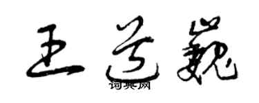 曾慶福王道巍草書個性簽名怎么寫