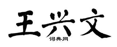 翁闓運王興文楷書個性簽名怎么寫