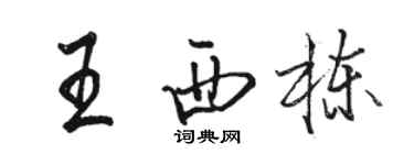 駱恆光王西棟行書個性簽名怎么寫
