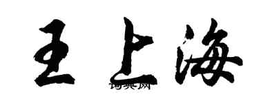 胡問遂王上海行書個性簽名怎么寫