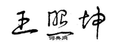 曾慶福王照坤草書個性簽名怎么寫