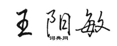 駱恆光王陽敏行書個性簽名怎么寫