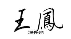 王正良王鳳行書個性簽名怎么寫