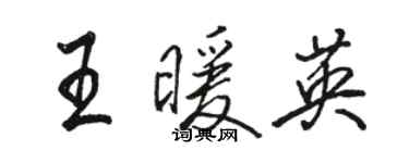 駱恆光王暖英行書個性簽名怎么寫