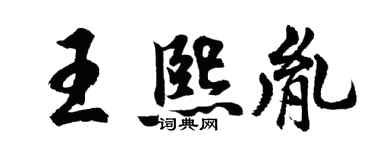 胡問遂王熙胤行書個性簽名怎么寫