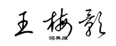 梁錦英王梅影草書個性簽名怎么寫