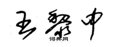 朱錫榮王黎中草書個性簽名怎么寫