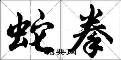 胡問遂蛇拳行書怎么寫