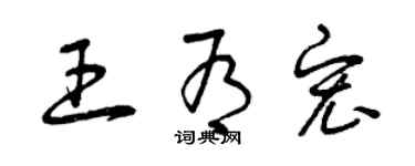 曾慶福王有宏草書個性簽名怎么寫