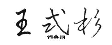 駱恆光王式杉行書個性簽名怎么寫