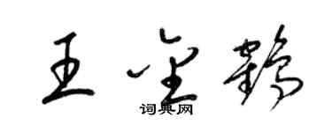 梁錦英王金鶴草書個性簽名怎么寫
