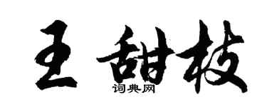 胡問遂王甜枝行書個性簽名怎么寫