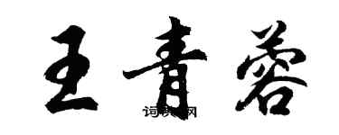 胡問遂王青蓉行書個性簽名怎么寫