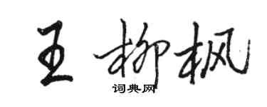 駱恆光王柳楓行書個性簽名怎么寫