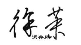 駱恆光徐茉草書個性簽名怎么寫