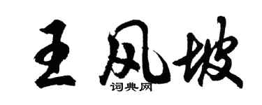 胡問遂王風坡行書個性簽名怎么寫