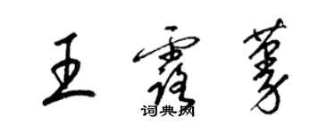 梁錦英王露蔓草書個性簽名怎么寫