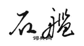 駱恆光石艦草書個性簽名怎么寫