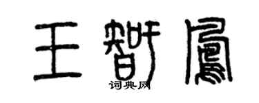 曾慶福王智鳳篆書個性簽名怎么寫