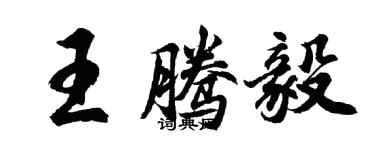 胡問遂王騰毅行書個性簽名怎么寫