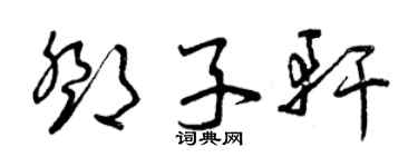 曾慶福鄧子軒草書個性簽名怎么寫